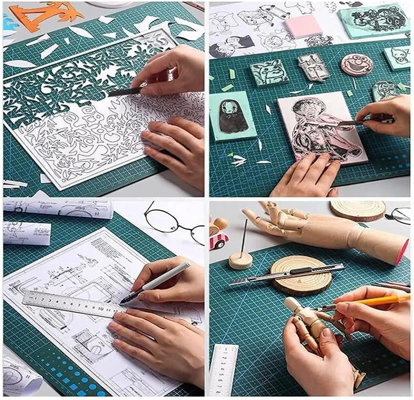 Durable A3 / A4 / A5 Multifunctional Cutting Mat DIY Handicraft Art High Elasticity Toughness