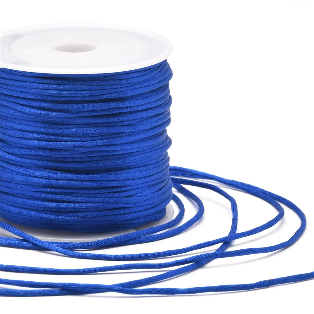 1.5mm Crafts Satin Rattail Cord String for, Macramé, Trim, Jewelry Making 24 Yards