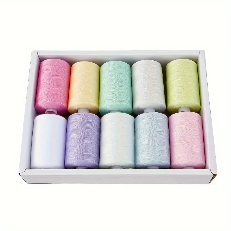 Sewing Thread - 10 Polyester Threads for Hand Stitching, Quilting & Sewing Machine