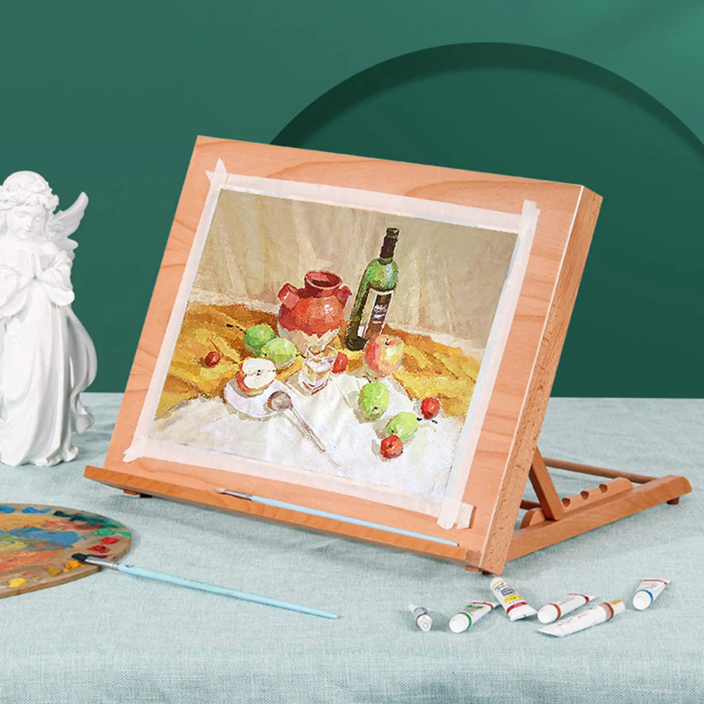 Foldable Wooden Sketch board Holder for Desktop Painting and Multi-Function Drawing Board