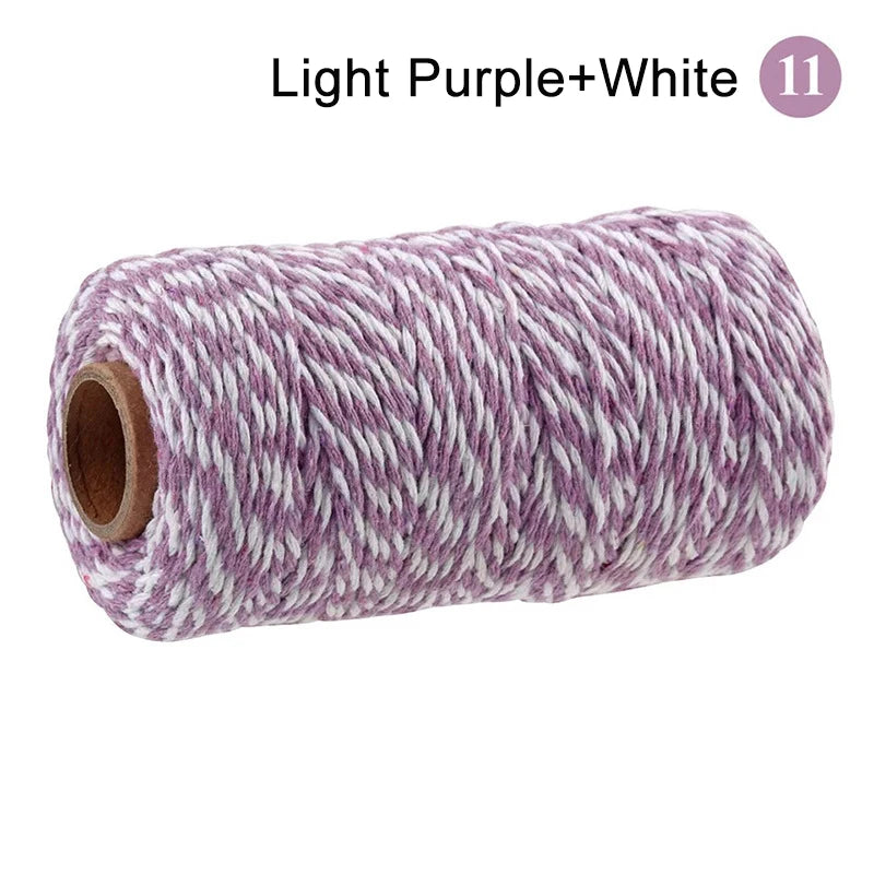 2mm 100M Macrame Cord Rope Cotton Crafts DIY Sewing Handmade Wall Hangings