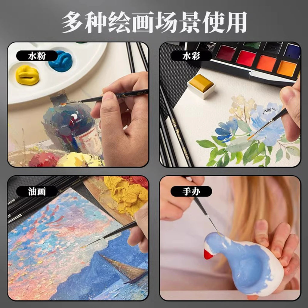 1/2/3/5pcs Rigger Artist Paint Brush Extra Long Fine Point Liner Tip for Scale Models Oil Watercolor Pin Striping