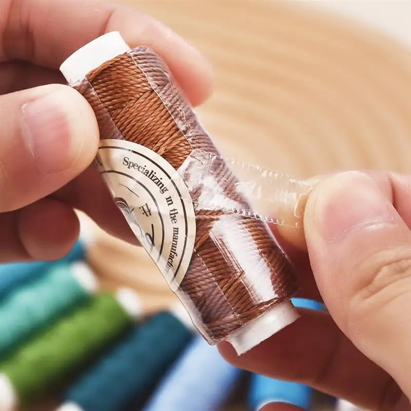 0.65mm Leather Waxed Cord For DIY Hand Stitching Thread 25 Meters Round Waxed Sewing Line