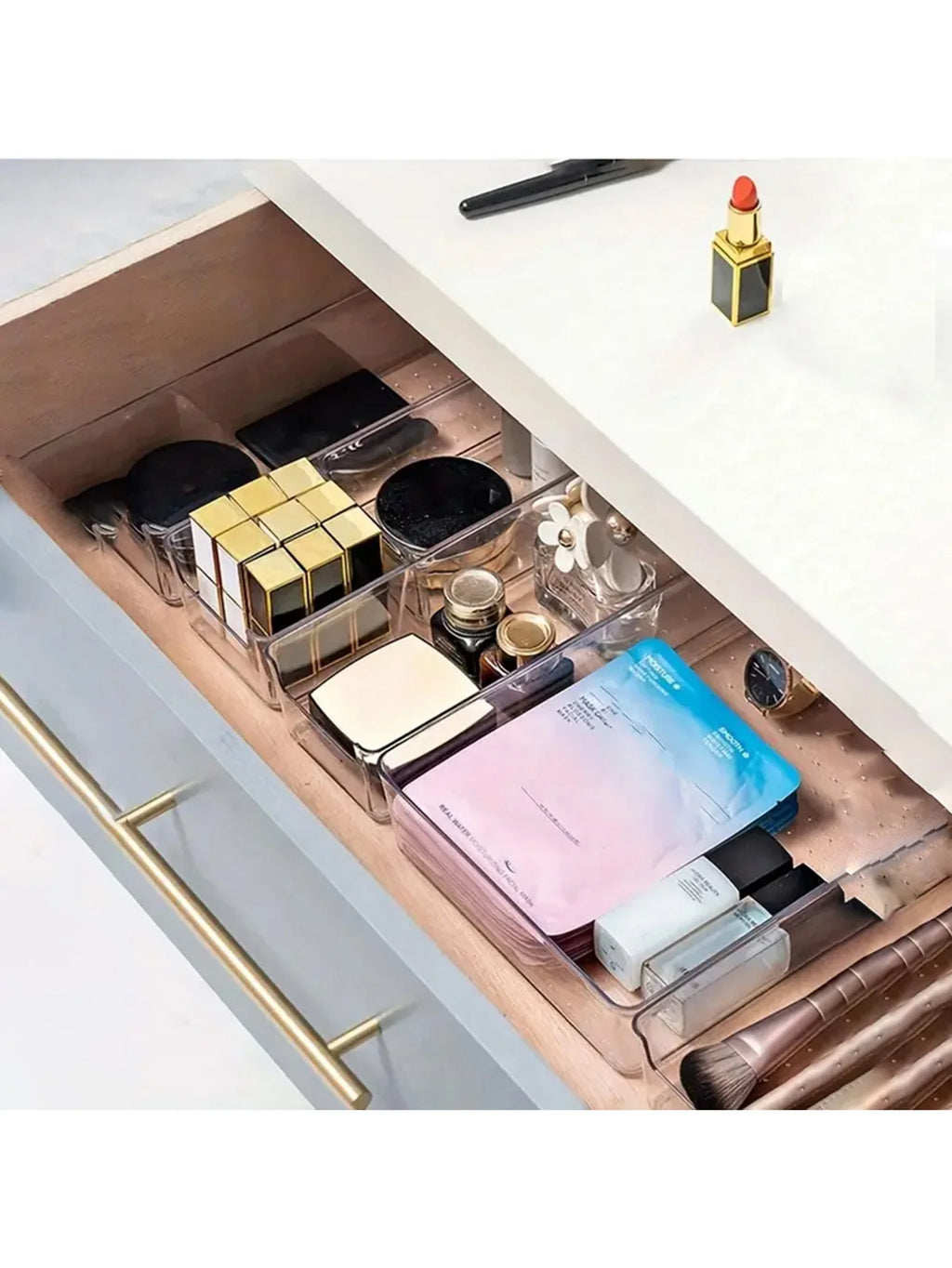 44pcs multi-functional plastic drawer storage set, drawer divider storage box