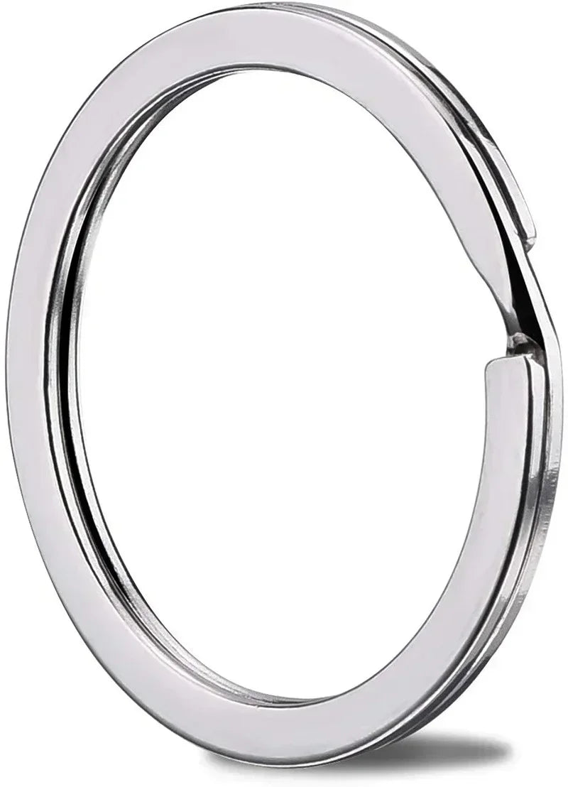 10-200pcs 25mm Stainless Steel Key Rings Line Split for Jewelry Making Polished Keychain DIY