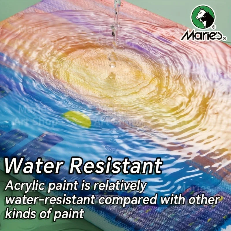 12ml, Acrylic paint for Painting on Fabric, Wood, Rock Canvas for Adults, Beginner