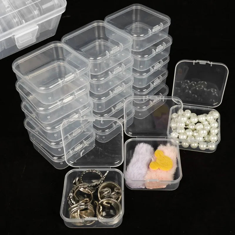 30/14x Clear Rhinestone Organizer Art Accessories Containers Art Craft Bead Jewelry