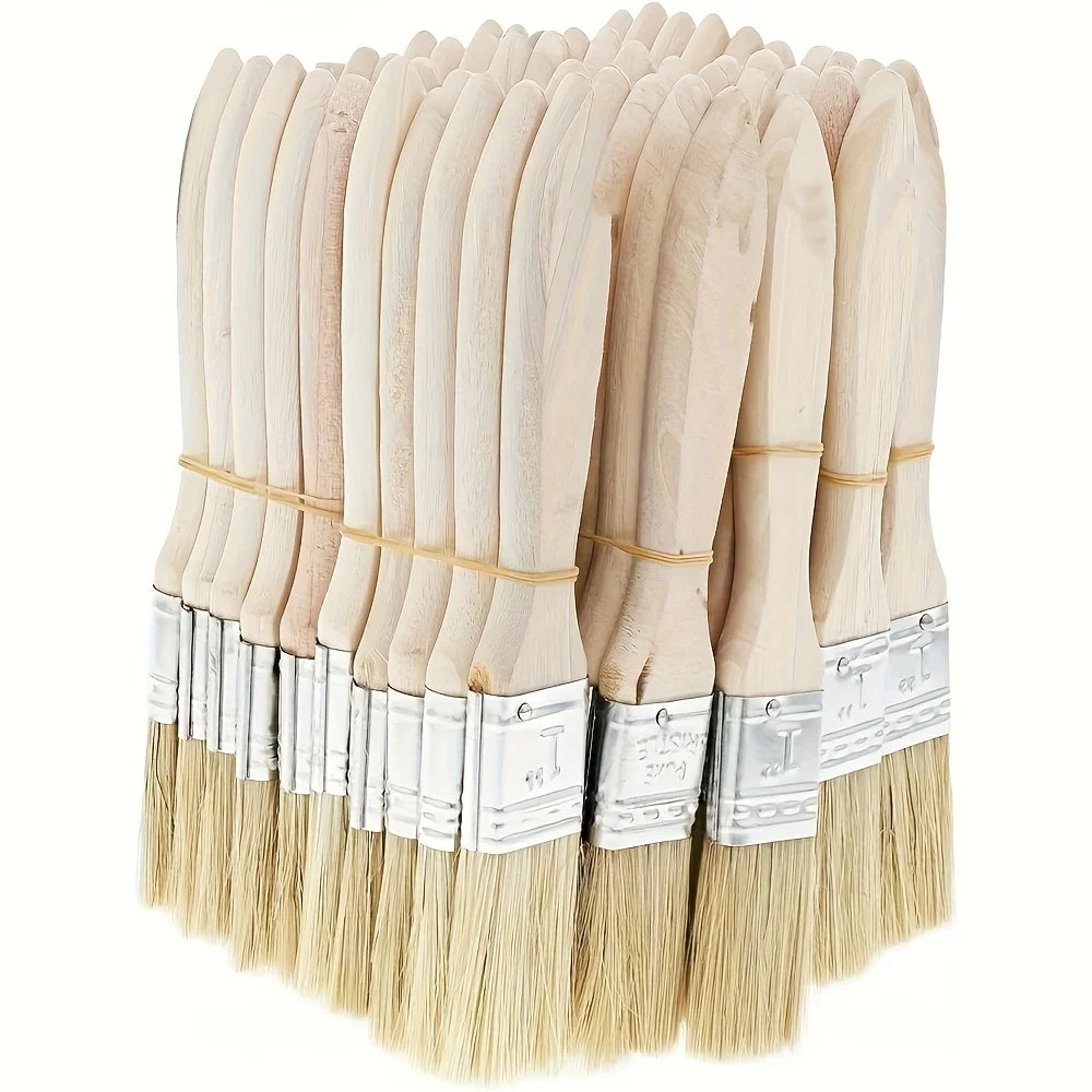 10 pig mane brushes, suitable for art, handicrafts, plastering, painting, glue application