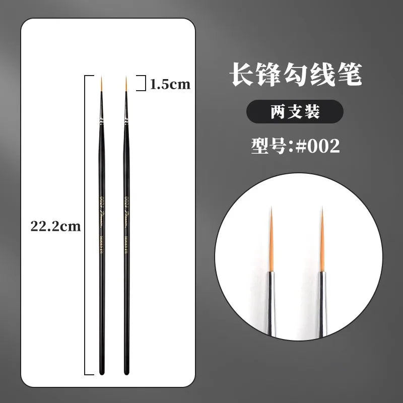 1/2/3/5pcs Rigger Artist Paint Brush Extra Long Fine Point Liner Tip for Scale Models Oil Watercolor Pin Striping