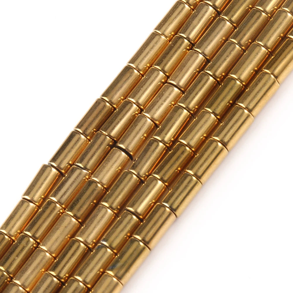 Real Gold Plated Hematite Bead Irregular Heart Cube Beads For Jewelry Making DIY