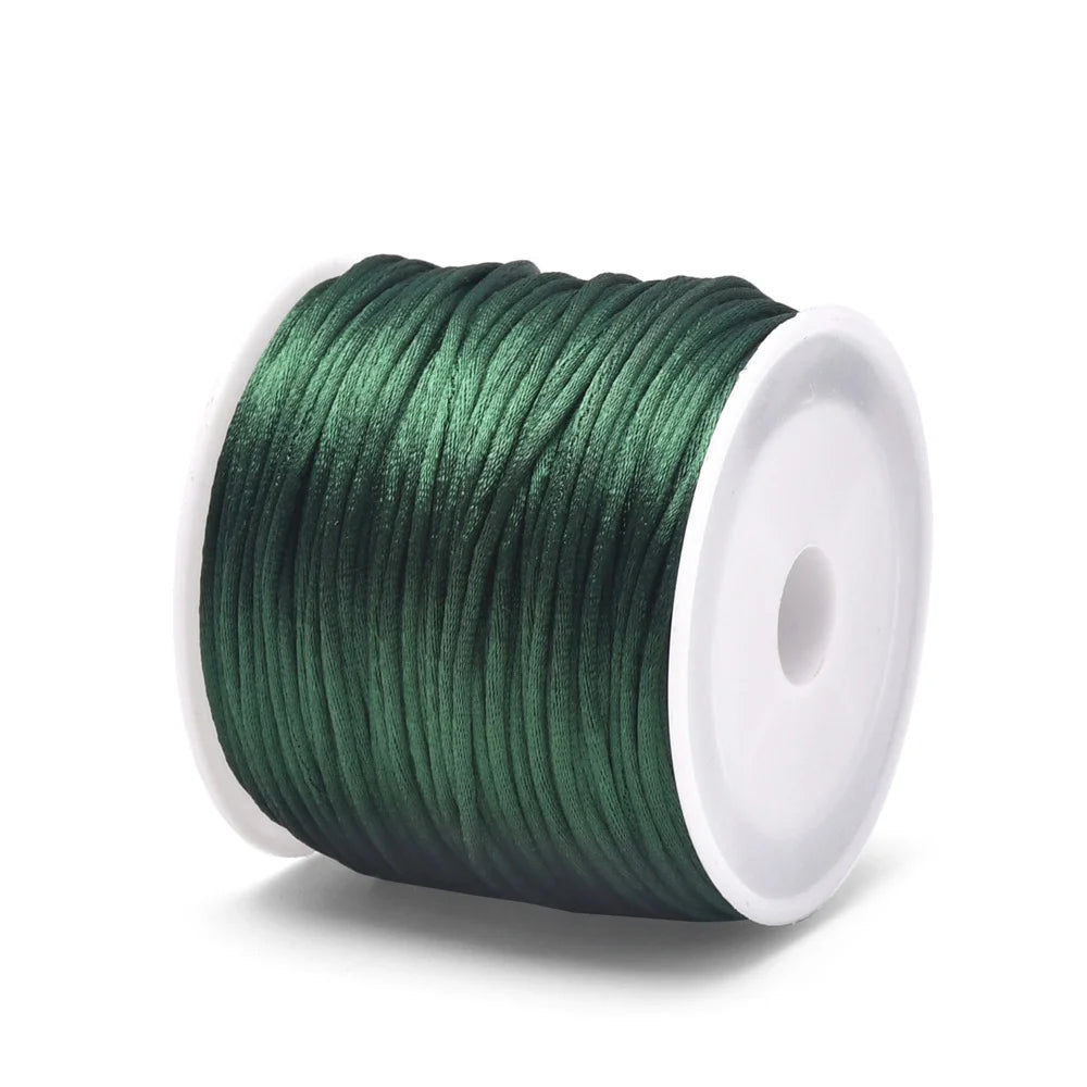 1.5mm Crafts Satin Rattail Cord String for, Macramé, Trim, Jewelry Making 24 Yards