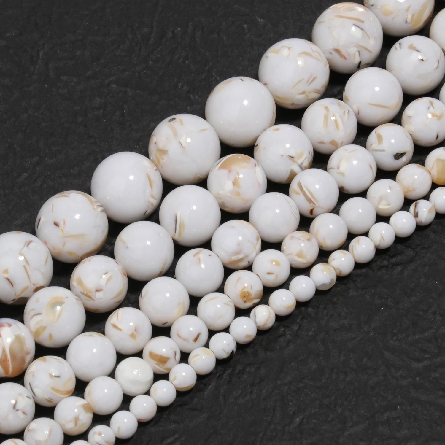 Round Flame Stone Beads Sodalite Loose Spacer Beads for Jewelry Making DIY Bracelets Necklace