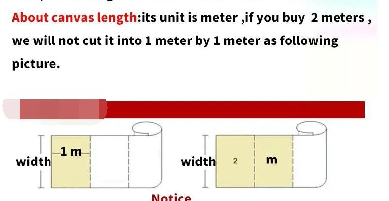 280g primed white 100% cotton blank canvas roll 28/38/48/58cm wide