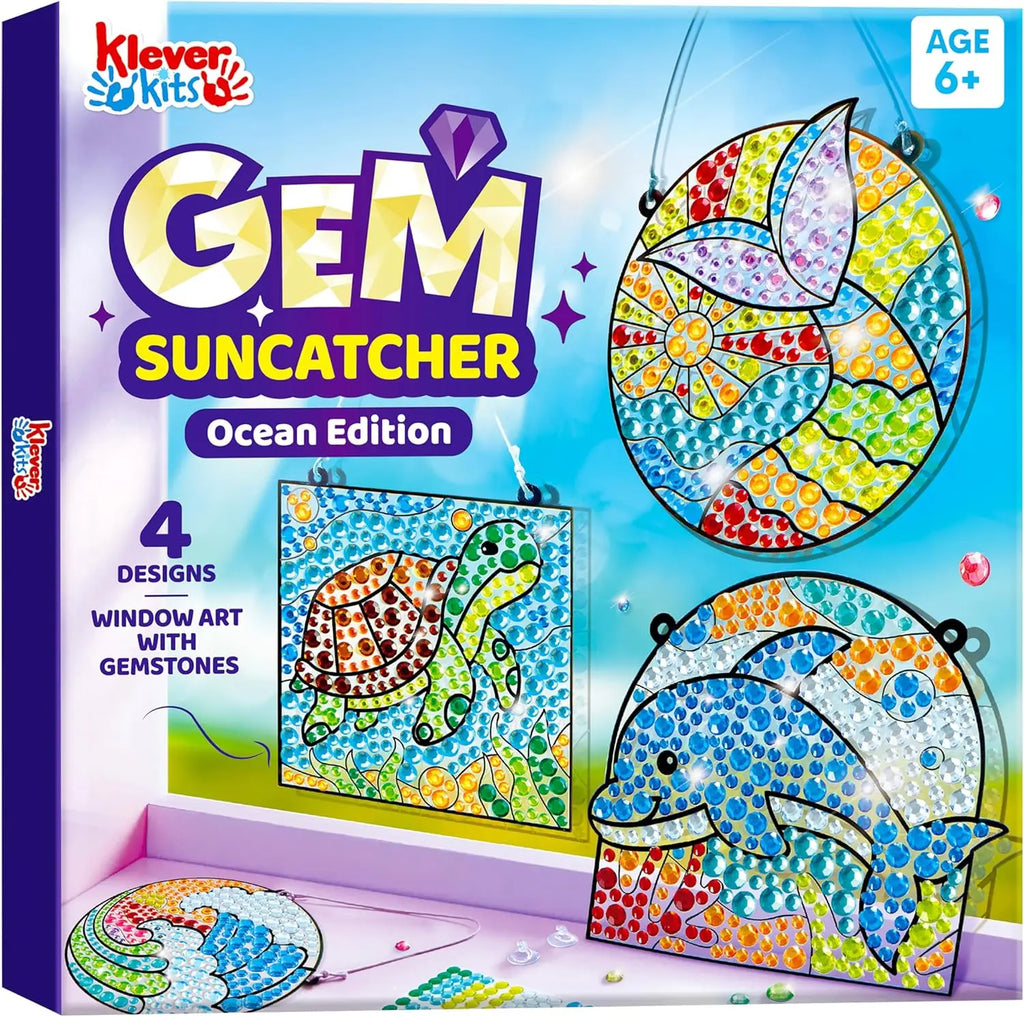 4PCS Window Art 2-in-1 Gems and Gels Arts & Crafts Toys for Kids