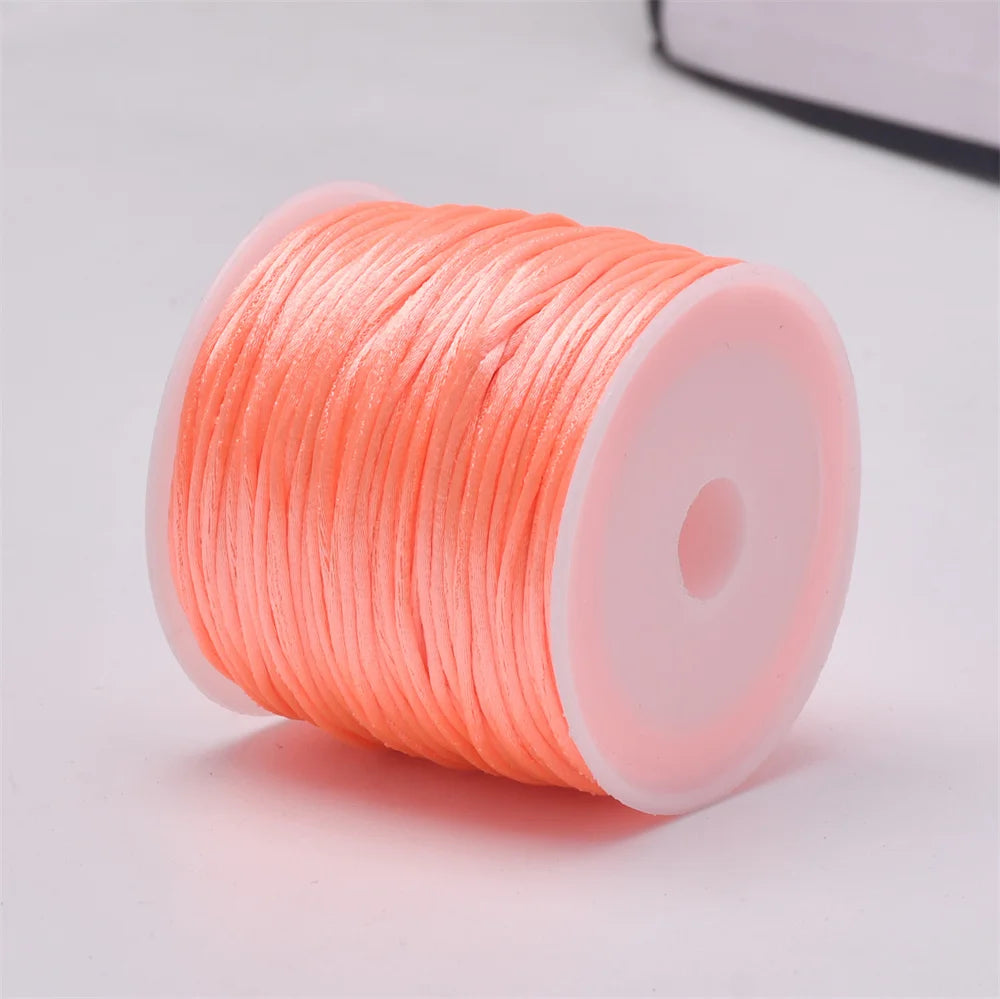 1.5mm Crafts Satin Rattail Cord String for, Macramé, Trim, Jewelry Making 24 Yards