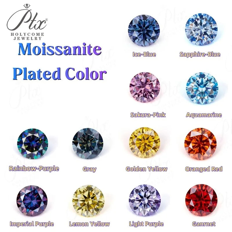 0.1-10ct D White Round Cut Moissanite Beads Cut Loose Stones For Fine Jewelry Making Custom Bracelet Necklace Design