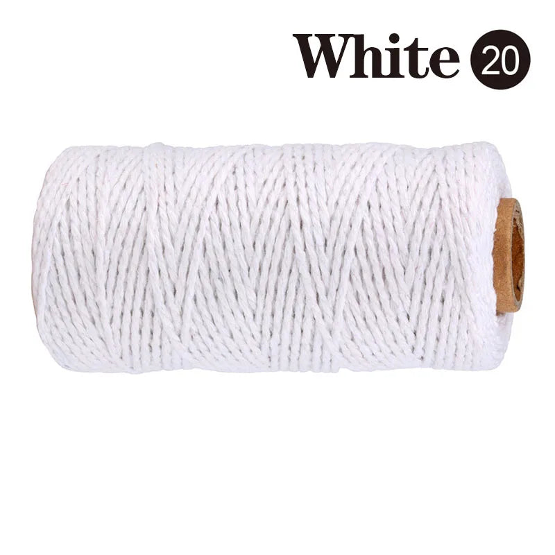 2mm 100M Macrame Cord Rope Cotton Crafts DIY Sewing Handmade Wall Hangings