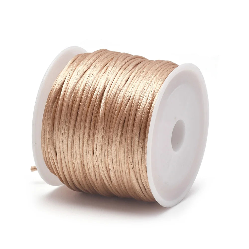 1.5mm Crafts Satin Rattail Cord String for, Macramé, Trim, Jewelry Making 24 Yards