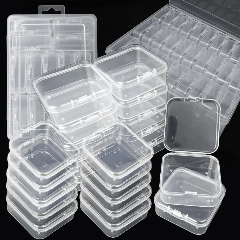 30/14x Clear Rhinestone Organizer Art Accessories Containers Art Craft Bead Jewelry