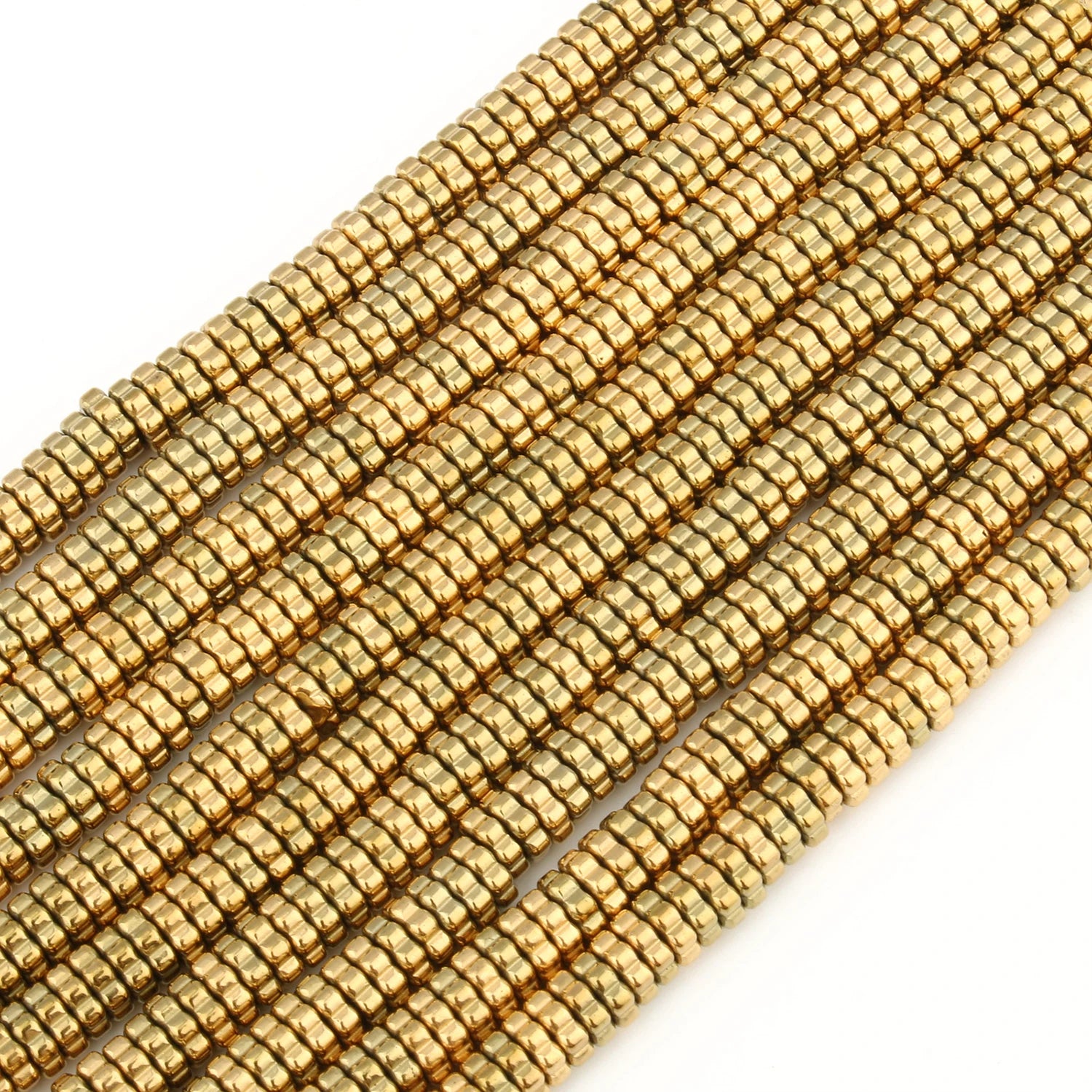 Real Gold Plated Hematite Bead Irregular Heart Cube Beads For Jewelry Making DIY