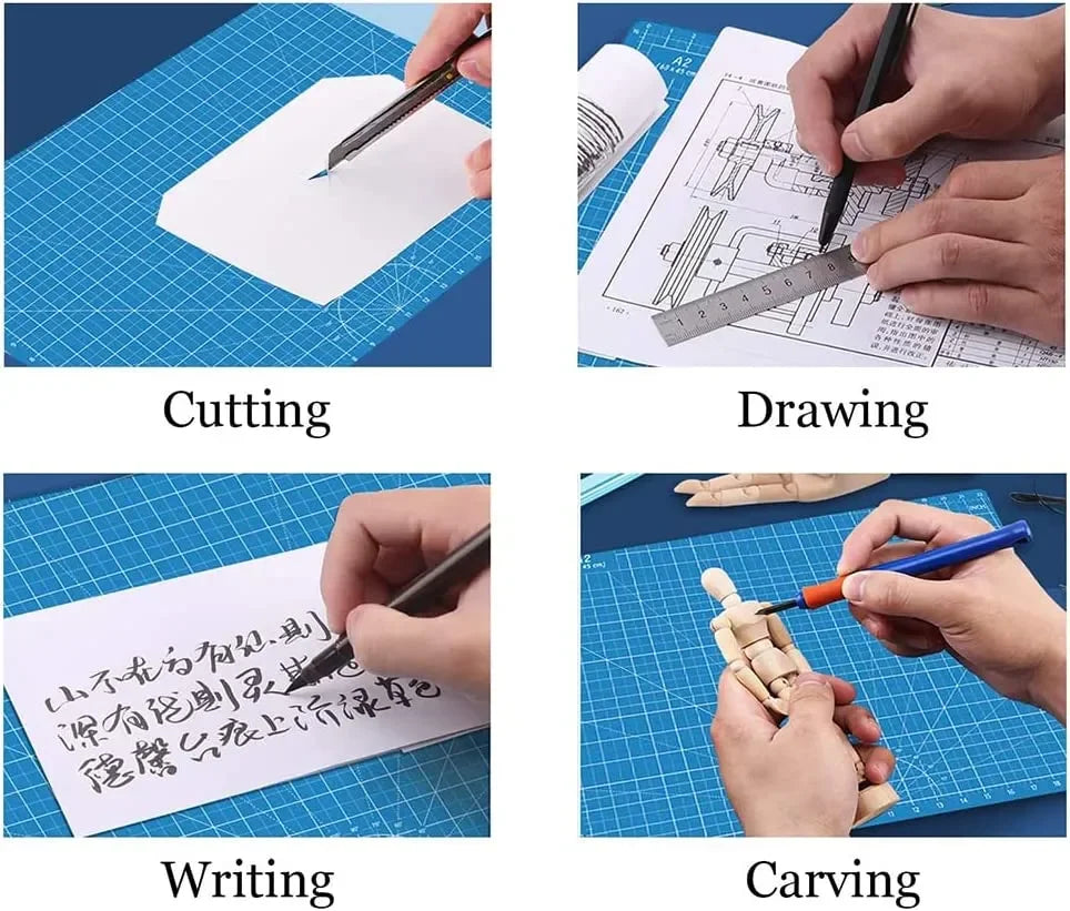 Durable A3 / A4 / A5 Multifunctional Cutting Mat DIY Handicraft Art High Elasticity Toughness