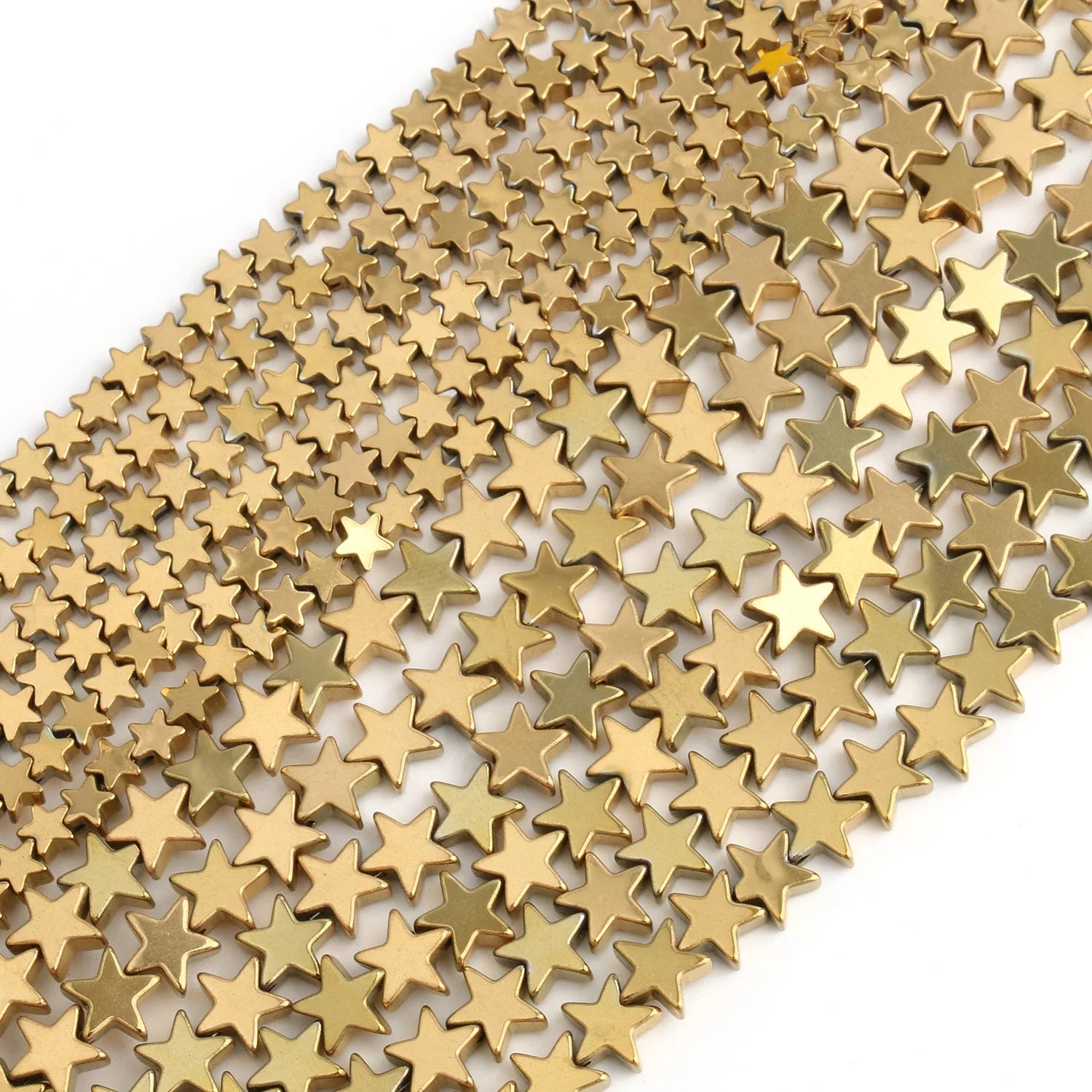 Real Gold Plated Hematite Bead Irregular Heart Cube Beads For Jewelry Making DIY