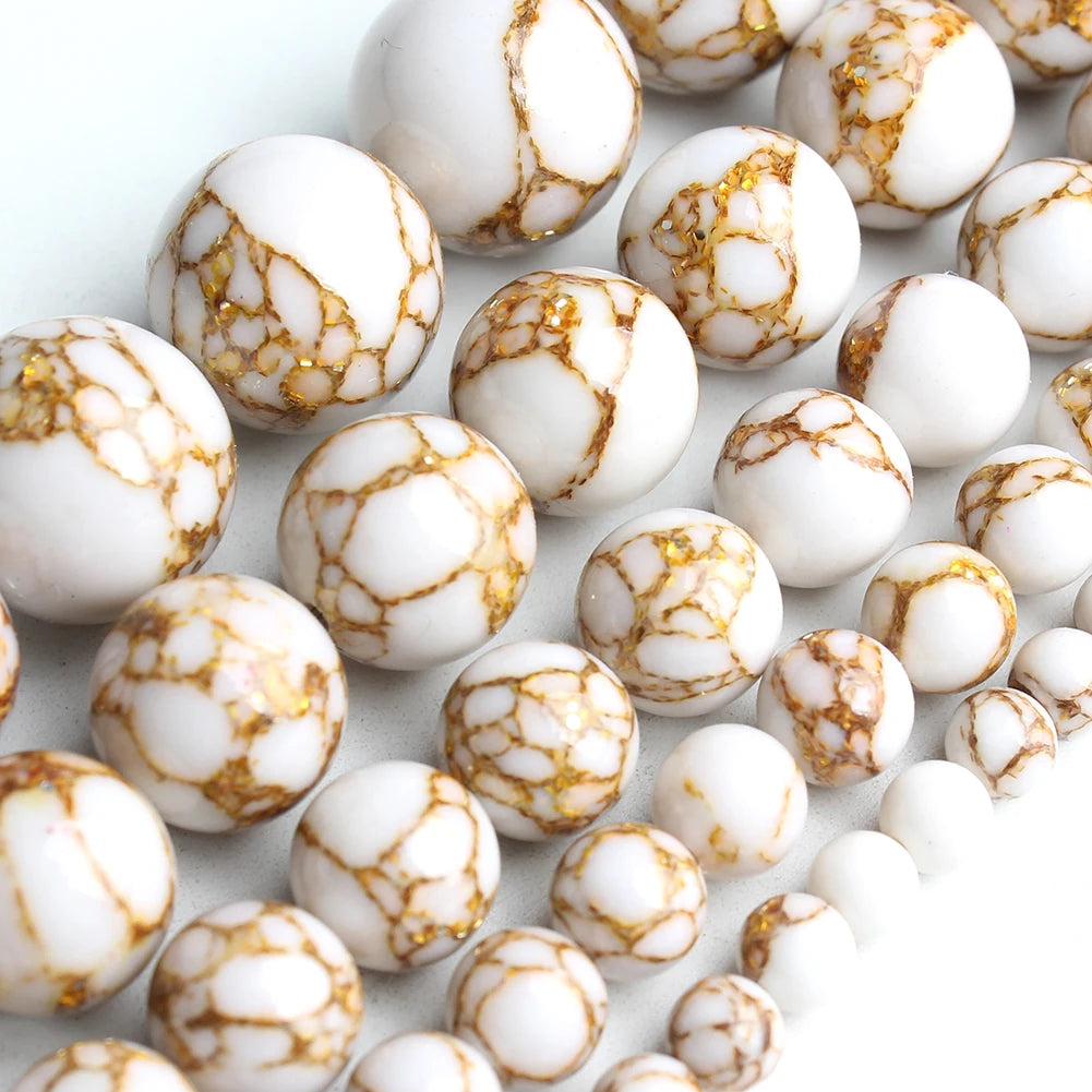 Round Flame Stone Beads Sodalite Loose Spacer Beads for Jewelry Making DIY Bracelets Necklace