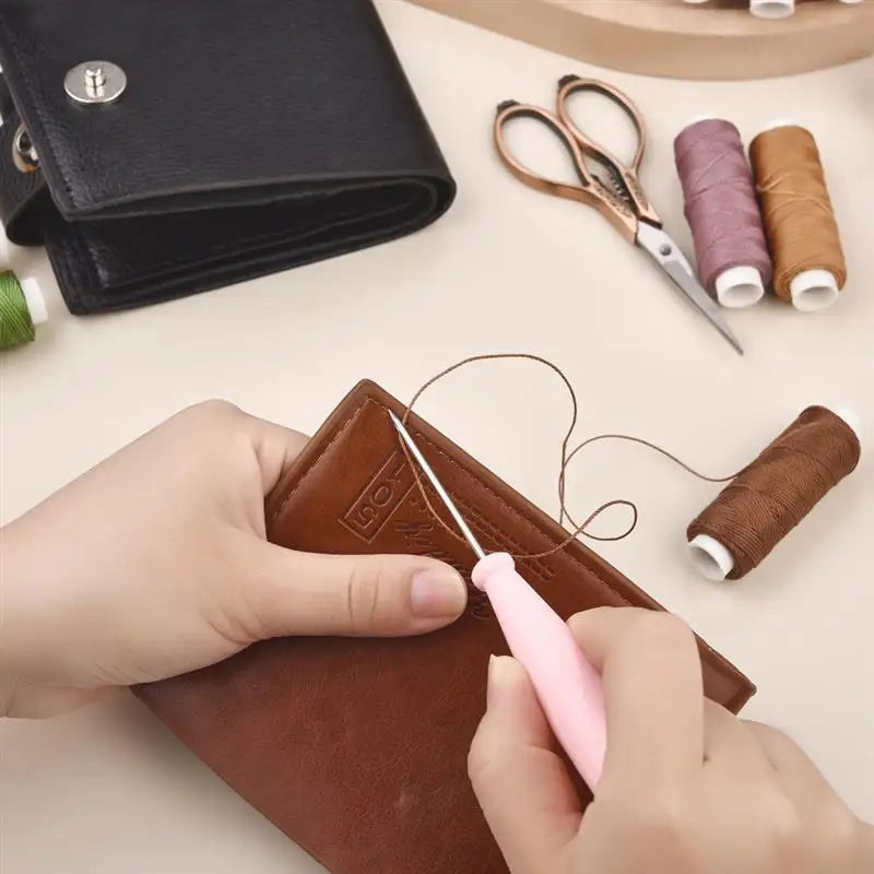 0.65mm Leather Waxed Cord For DIY Hand Stitching Thread 25 Meters Round Waxed Sewing Line