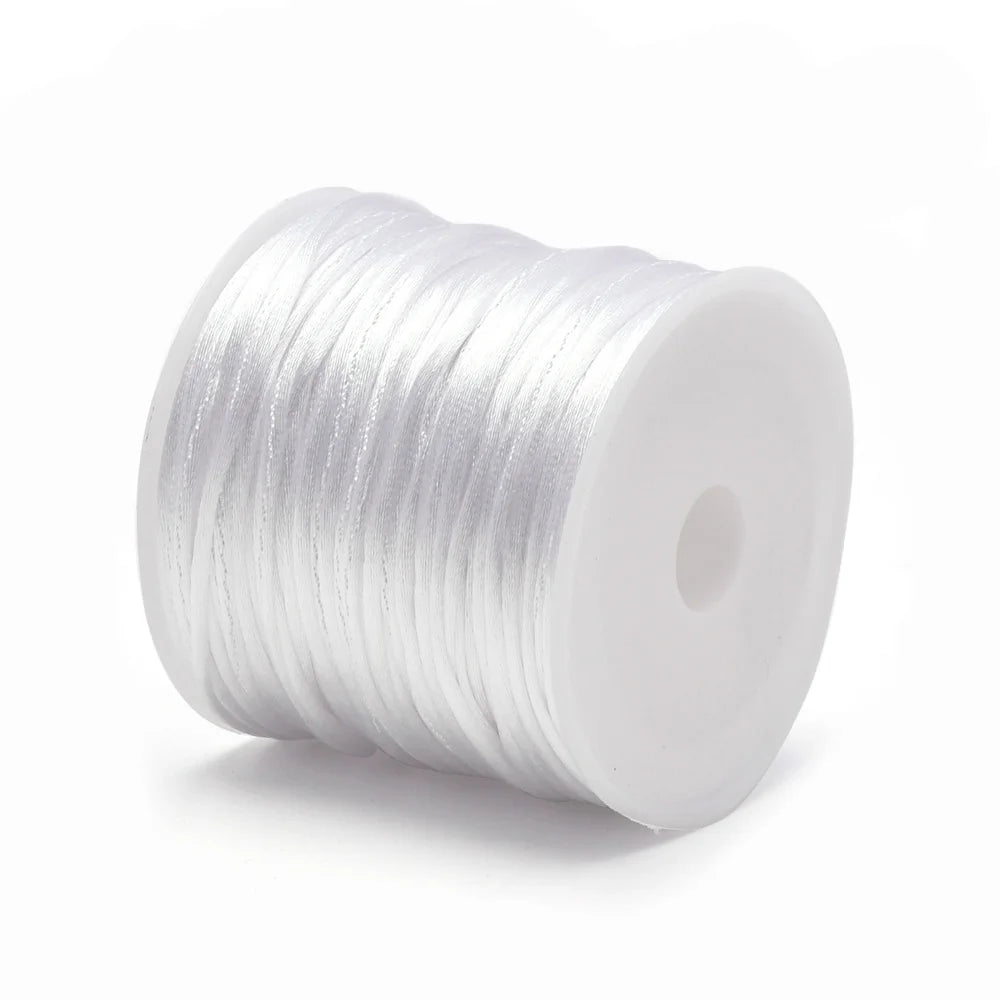 1.5mm Crafts Satin Rattail Cord String for, Macramé, Trim, Jewelry Making 24 Yards