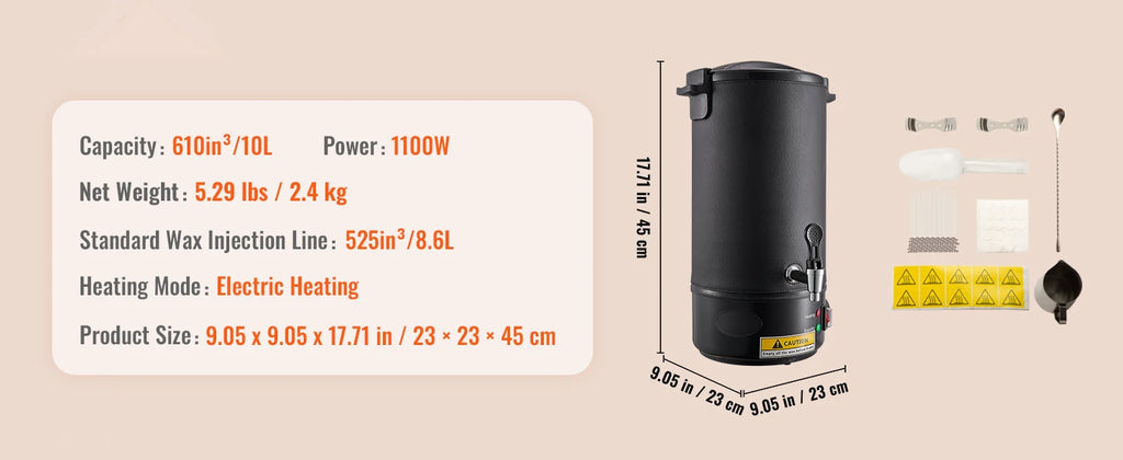 SucceBuy 6.5L Wax Melter for Candle Making, Easy Pour Spout, 9-Level Temperature Control
