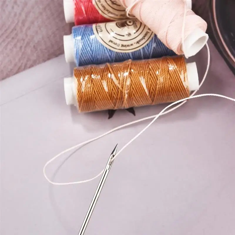 0.65mm Leather Waxed Cord For DIY Hand Stitching Thread 25 Meters Round Waxed Sewing Line