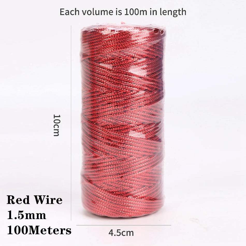 2mm 100M Macrame Cord Rope Cotton Crafts DIY Sewing Handmade Wall Hangings