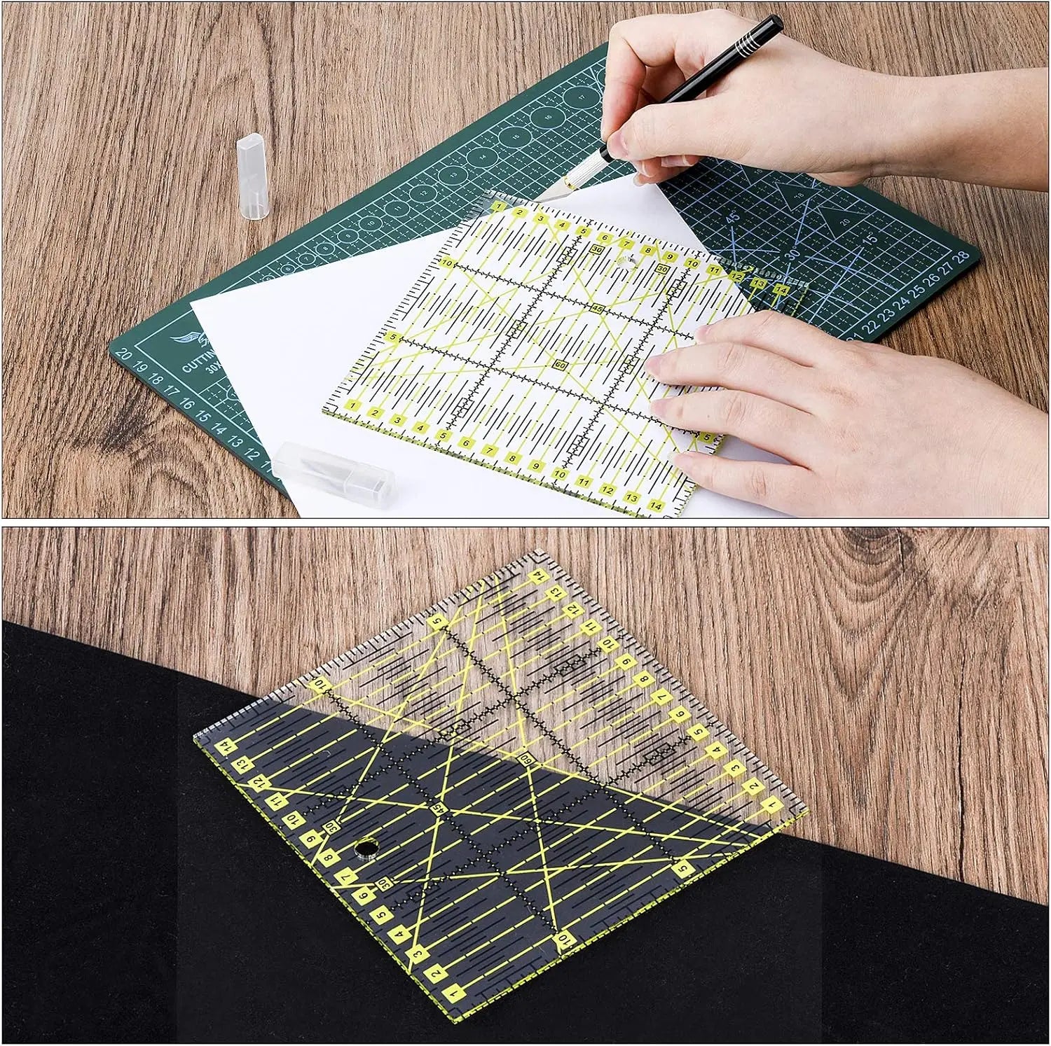 104Pcs Rotary Cutter Set with Cutting Mat, Patchwork Ruler for Sewing and Quilting