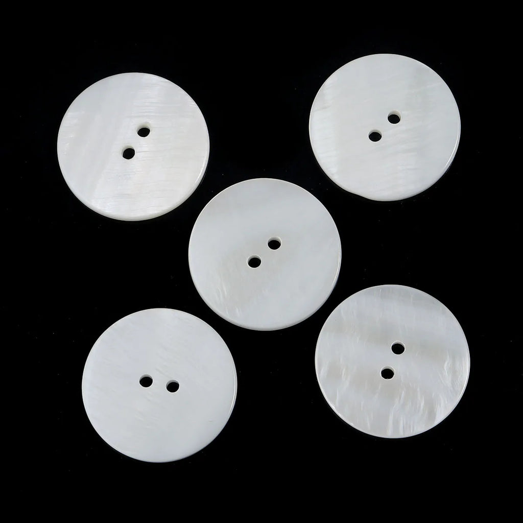 5-20Pcs 9-25mm White Natural Shell Buttons Round Shell Sewing Accessories For Clothing Shirt DIY Crafts Materials