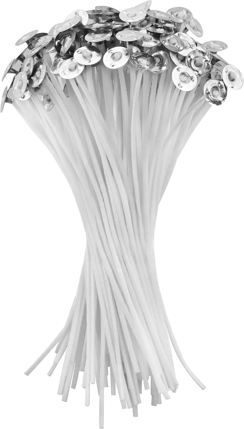 120 Pre-Waxed Candle Wicks, 6 Inch Length, in Convenient Bag for Easy Access for DIY Candle Making