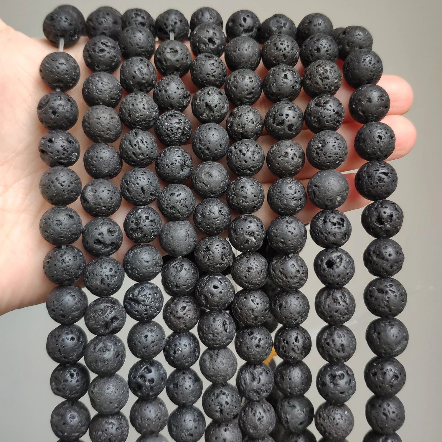 Round Flame Stone Beads Sodalite Loose Spacer Beads for Jewelry Making DIY Bracelets Necklace