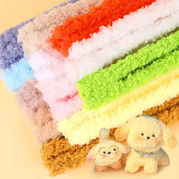 7-Piece DIY Coral Velvet Twisting Kit for Knitting Plush Puppies & Small Animals