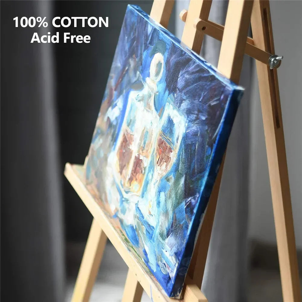 4pcs/pack Professional Stretched Canvas Primed White Canvas Boards For Acrylic Paint