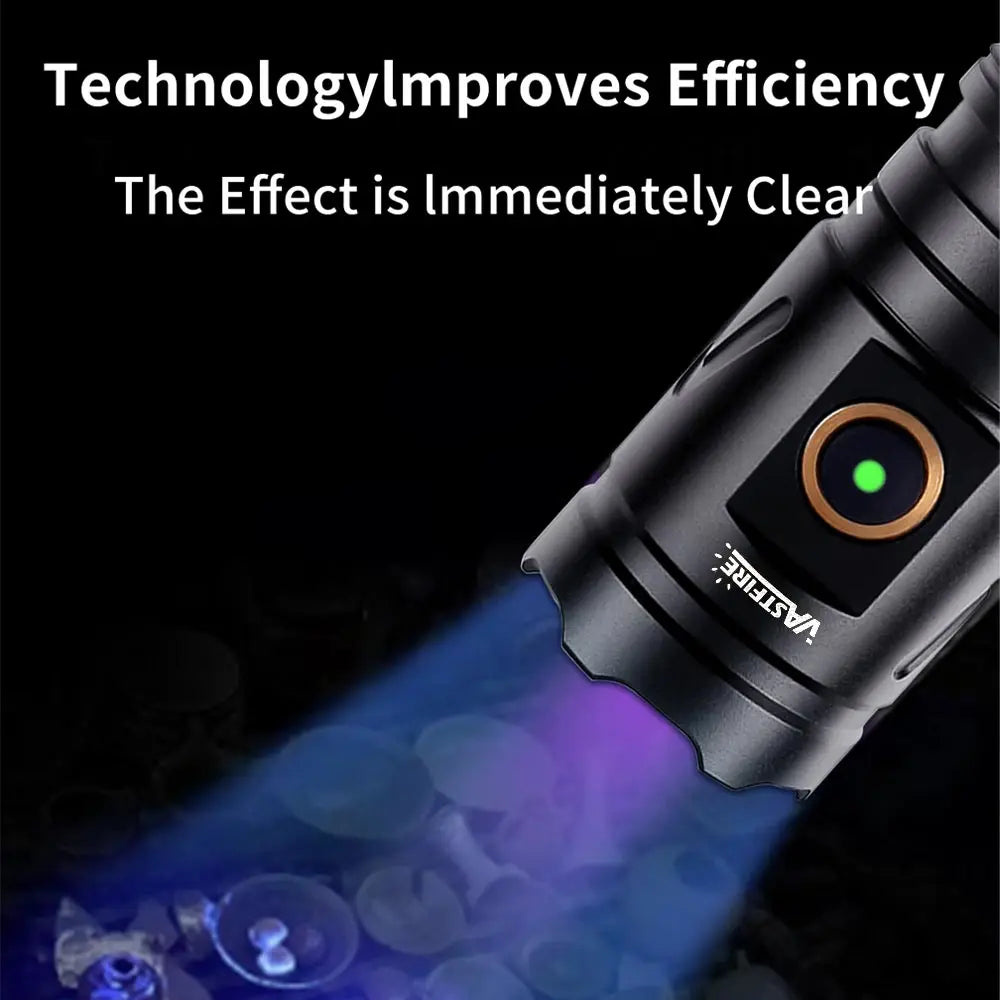 60W Black Light UV Flashlight with 6LEDs Blacklight Flashlight Invisible Ink Marker