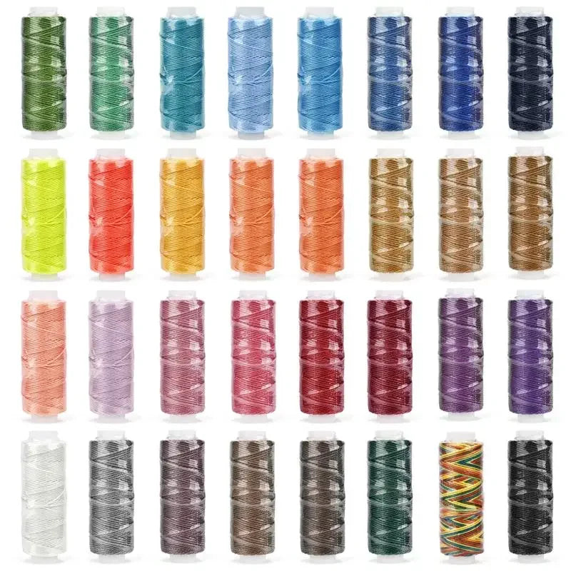 0.65mm Leather Waxed Cord For DIY Hand Stitching Thread 25 Meters Round Waxed Sewing Line