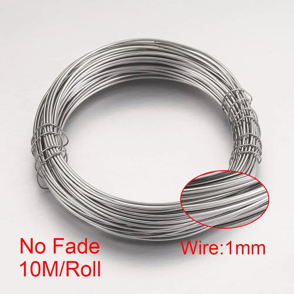 10m/roll Stainless Steel Solid Wire for DIY Beading Wire Necklace Bracelet Earring Jewelry Making
