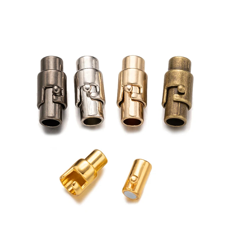 5pcs Magnetic Clasps Bracelet Cord End Caps for Leather Bracelet Necklace Jewelry Craft Making Supplies