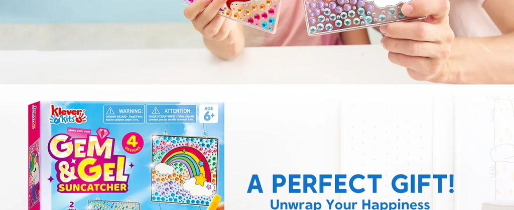4PCS Window Art 2-in-1 Gems and Gels Arts & Crafts Toys for Kids