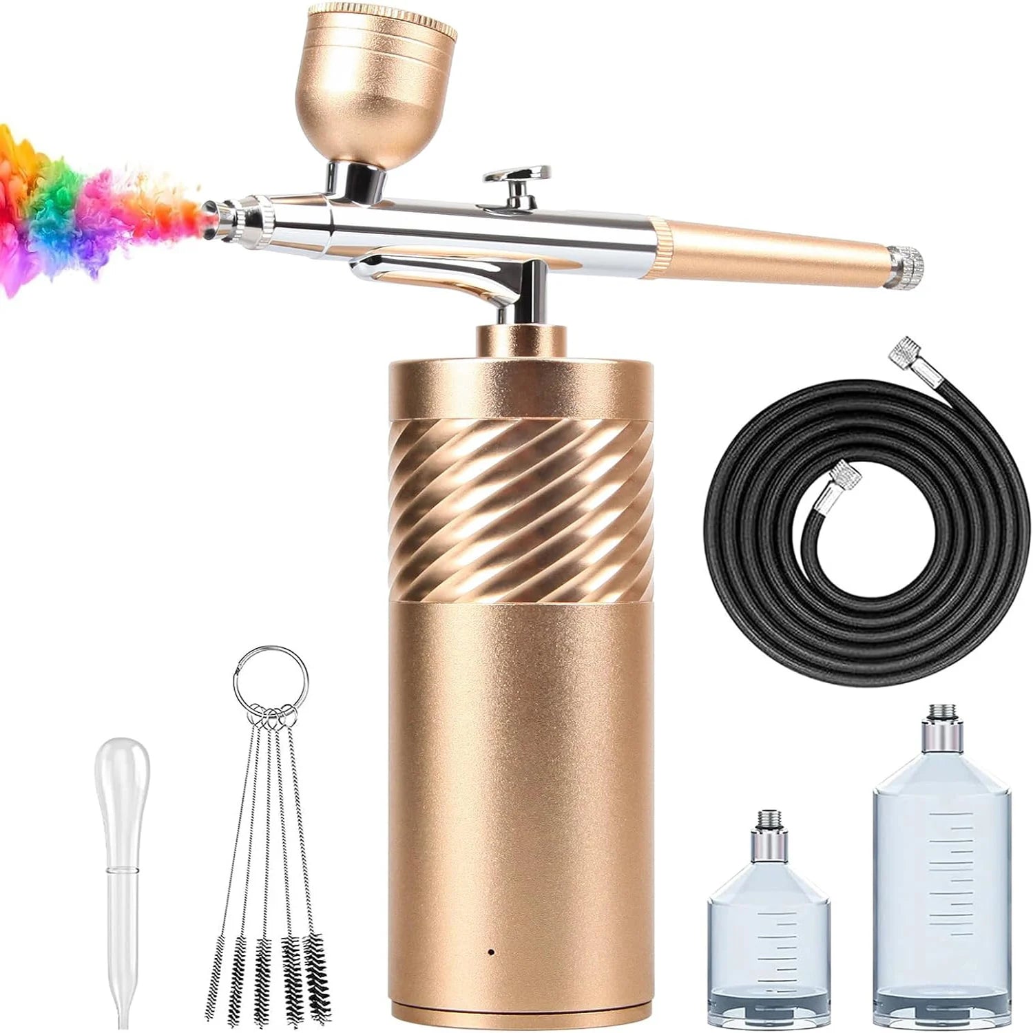 Cordless/Portable Airbrush-Kit with Compressor for Painting, Model, Nail, Tattoo, Cake Decorating