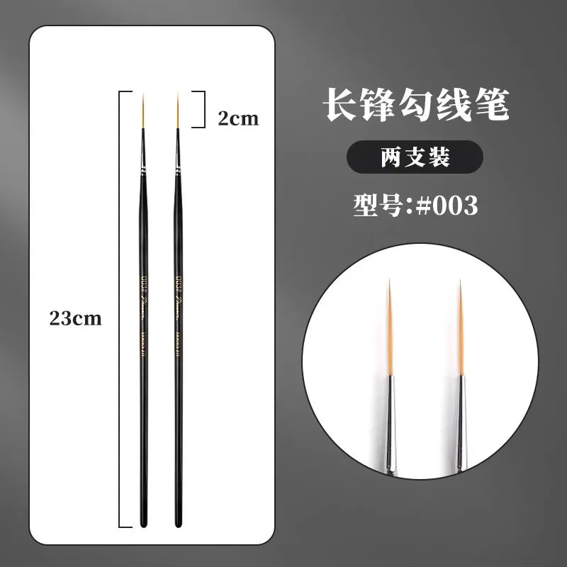 1/2/3/5pcs Rigger Artist Paint Brush Extra Long Fine Point Liner Tip for Scale Models Oil Watercolor Pin Striping