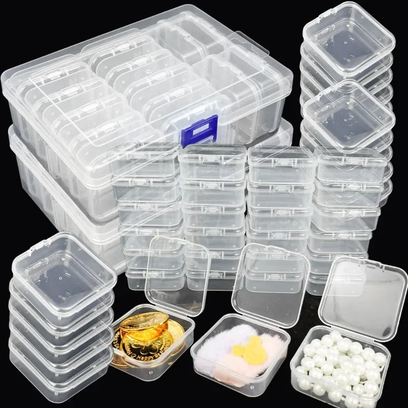 30/14x Clear Rhinestone Organizer Art Accessories Containers Art Craft Bead Jewelry