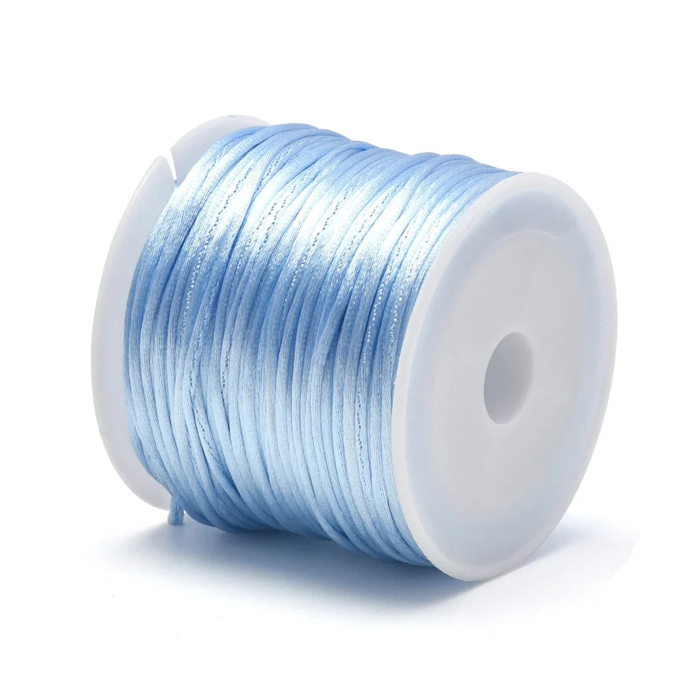 1.5mm Crafts Satin Rattail Cord String for, Macramé, Trim, Jewelry Making 24 Yards