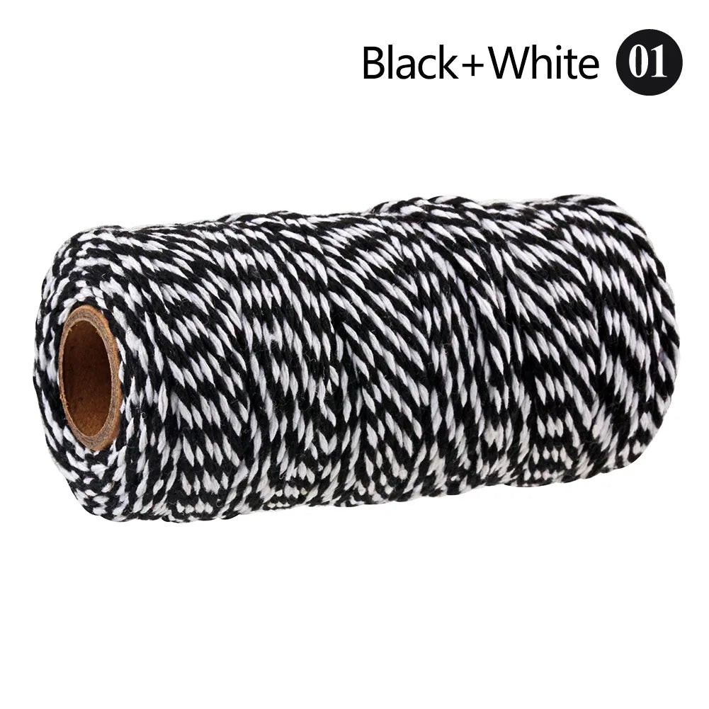 2mm 100M Macrame Cord Rope Cotton Crafts DIY Sewing Handmade Wall Hangings