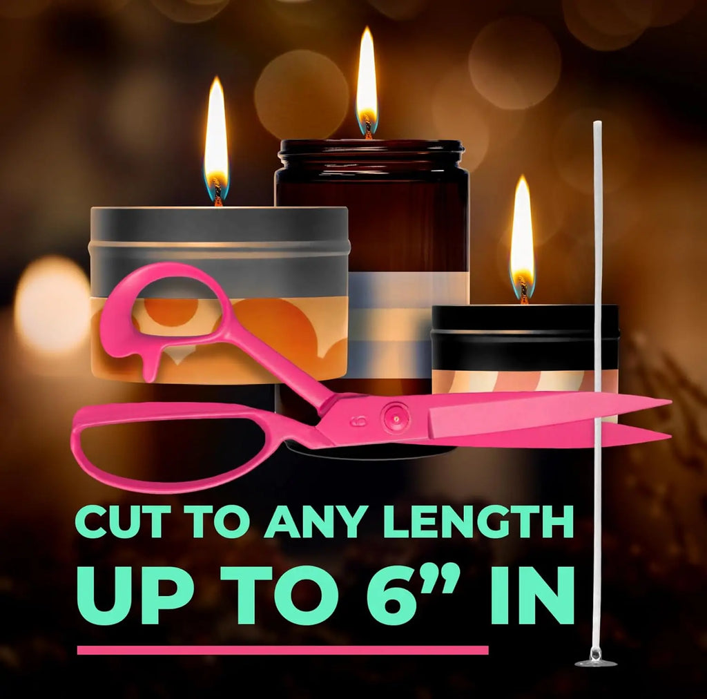 120 Pre-Waxed Candle Wicks, 6 Inch Length, in Convenient Bag for Easy Access for DIY Candle Making
