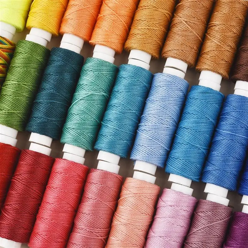 0.65mm Leather Waxed Cord For DIY Hand Stitching Thread 25 Meters Round Waxed Sewing Line